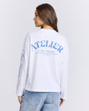 10202 ALVA ATELIER WHITE/BLUE LONGSLEEVE