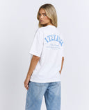 11202 ALVA ATELIER WHITE/BLUE OVERSIZED T-SHIRT