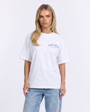 11202 ALVA ATELIER WHITE/BLUE OVERSIZED T-SHIRT