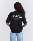 11204 ALVA ATELIER BLACK/WHITE OVERSIZED T-SHIRT