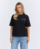 11206 ALVA ATELIER BLACK/BLUE OVERSIZED T-SHIRT