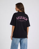 11207 ALVA ATELIER BLACK/PINK OVERSIZED T-SHIRT