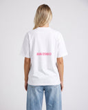 11501 ALVA WHITE/PINK OVERSIZED T-SHIRT