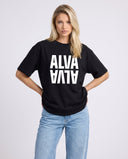 11502 ALVA BLACK/WHITE OVERSIZED T-SHIRT
