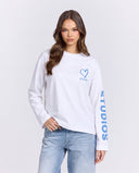 20202 STUDIOS WHITE/BLUE LONGSLEEVE
