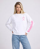 20203 STUDIOS WHITE/PINK LONGSLEEVE