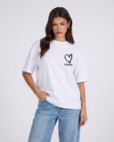 21200 STUDIOS WIT/ZWART OVERSIZED T-SHIRT