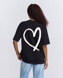 21204 STUDIOS ZWART/WIT OVERSIZED T-SHIRT