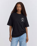 21204 STUDIOS ZWART/WIT OVERSIZED T-SHIRT