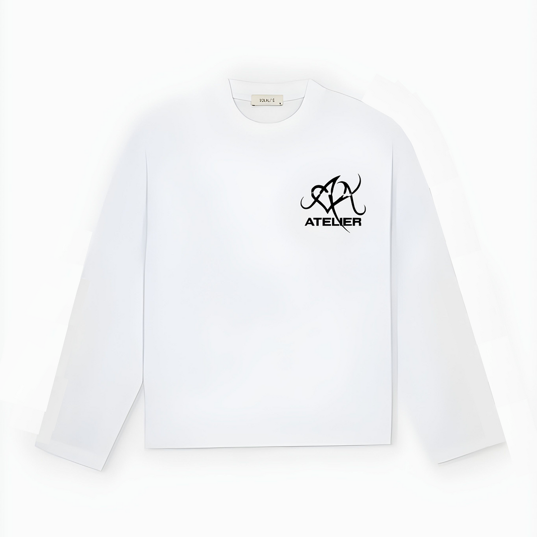 10901 DUBBEL ALVA WIT/ZWART LONGSLEEVE