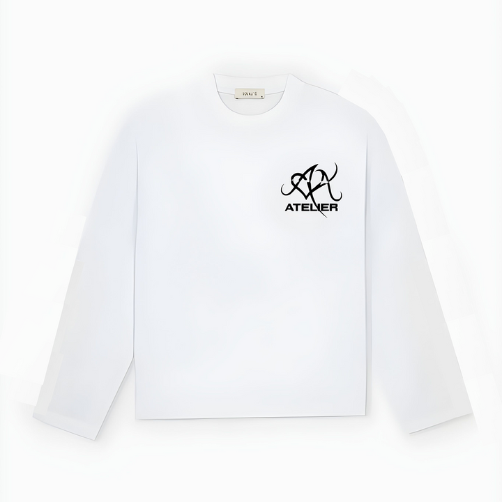 10901 DUBBEL ALVA WIT/ZWART LONGSLEEVE