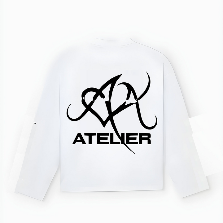 10901 DUBBEL ALVA WIT/ZWART LONGSLEEVE
