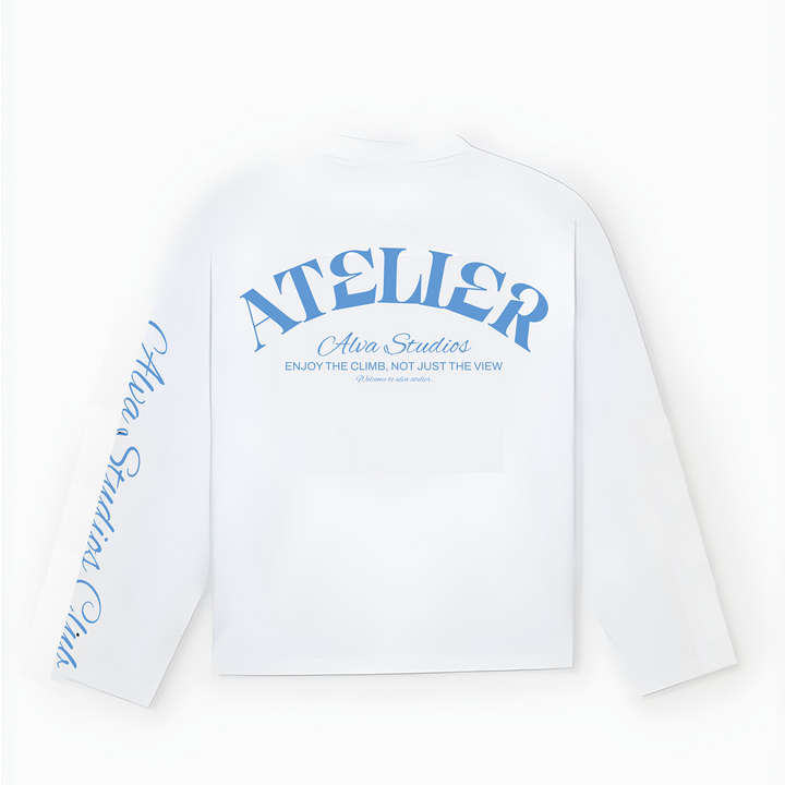 10202 ALVA ATELIER BLANC/BLEU MANCHES LONGUES
