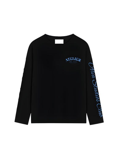 10206 ALVA ATELIER ZWART/BLAUW LONGSLEEVE