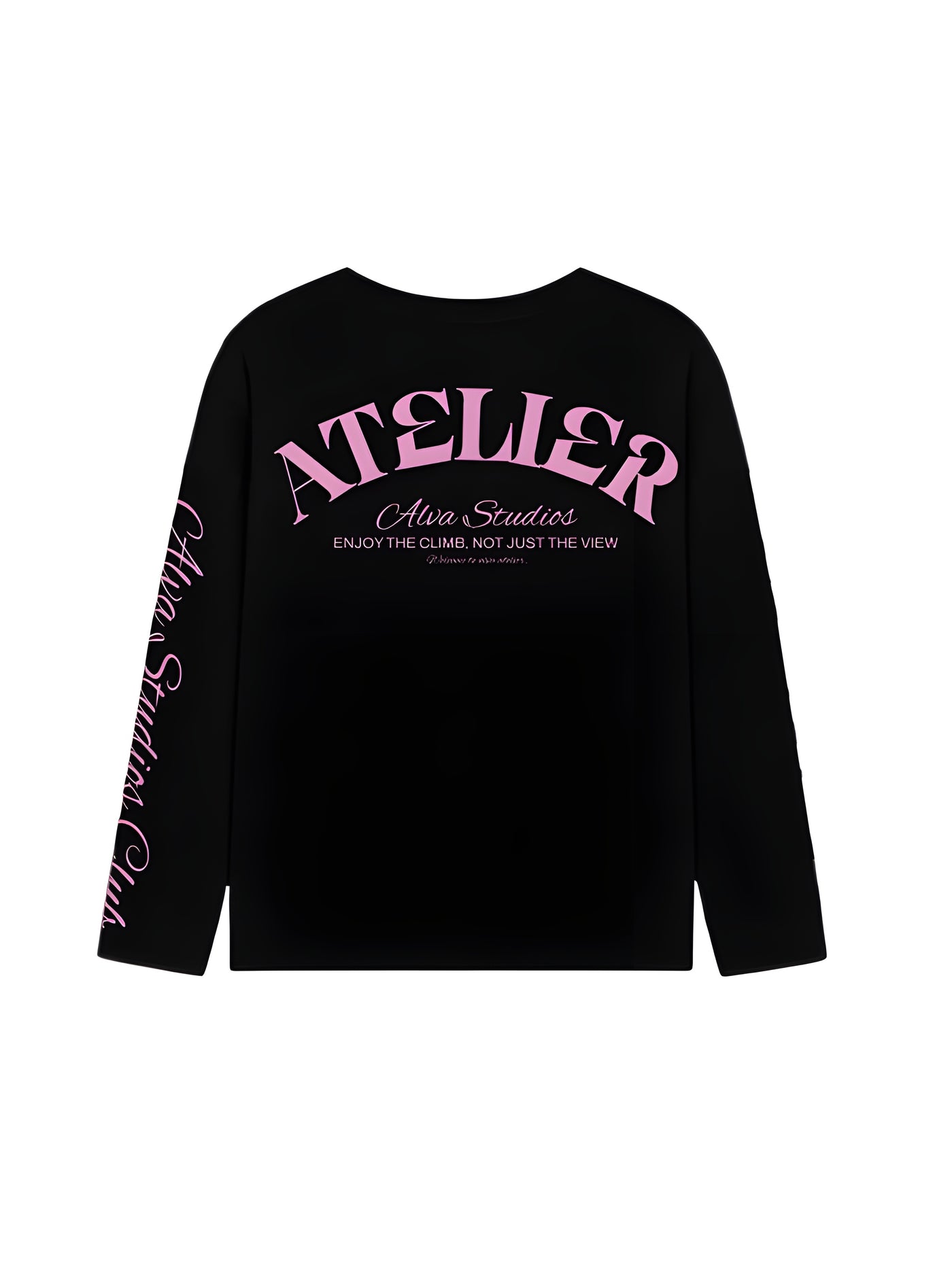 10207 ALVA ATELIER ZWART/ROZE LONGSLEEVE