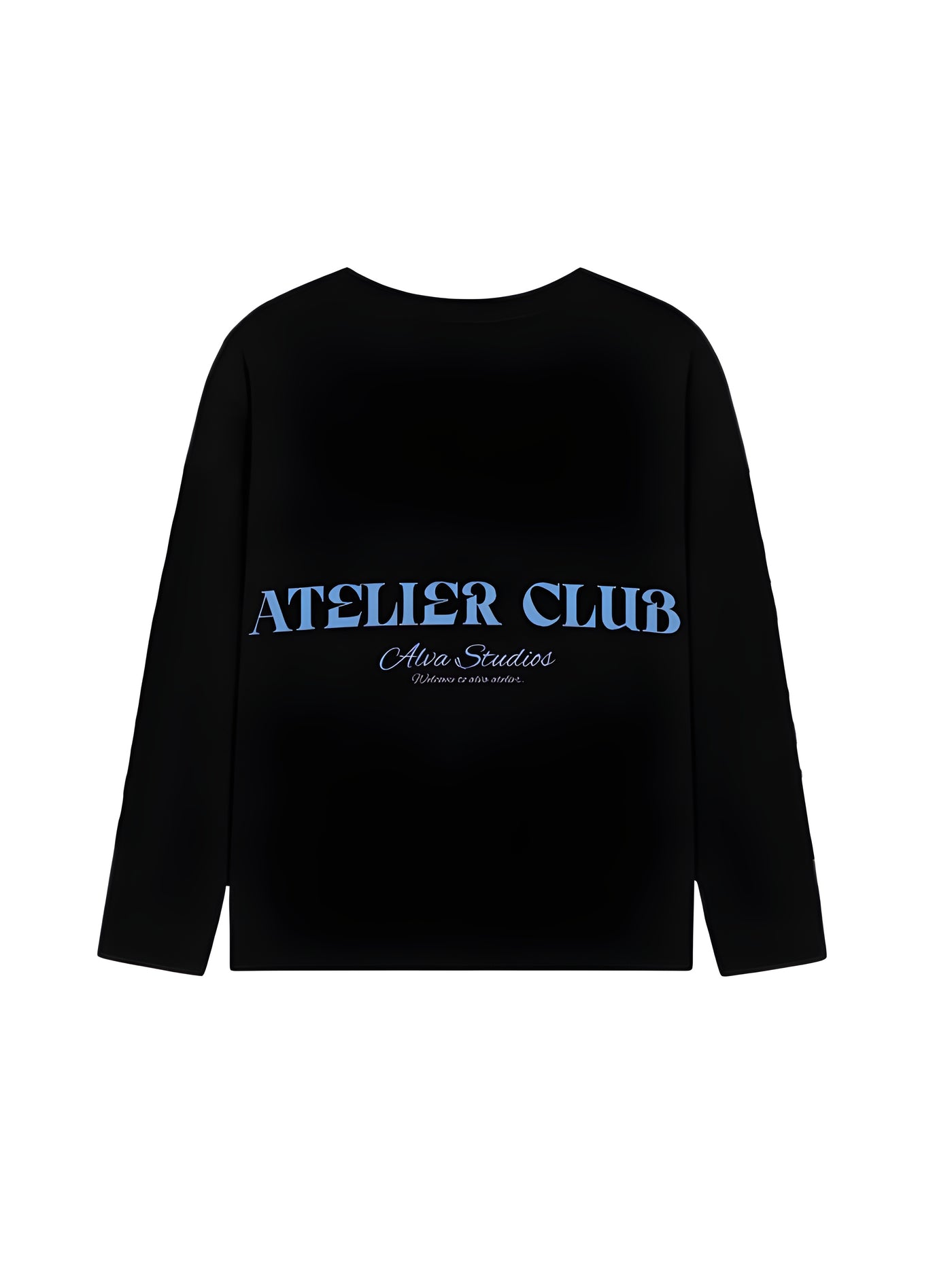 10406 ATELIER CLUB ZWART/BLAUW LONGSLEEVE