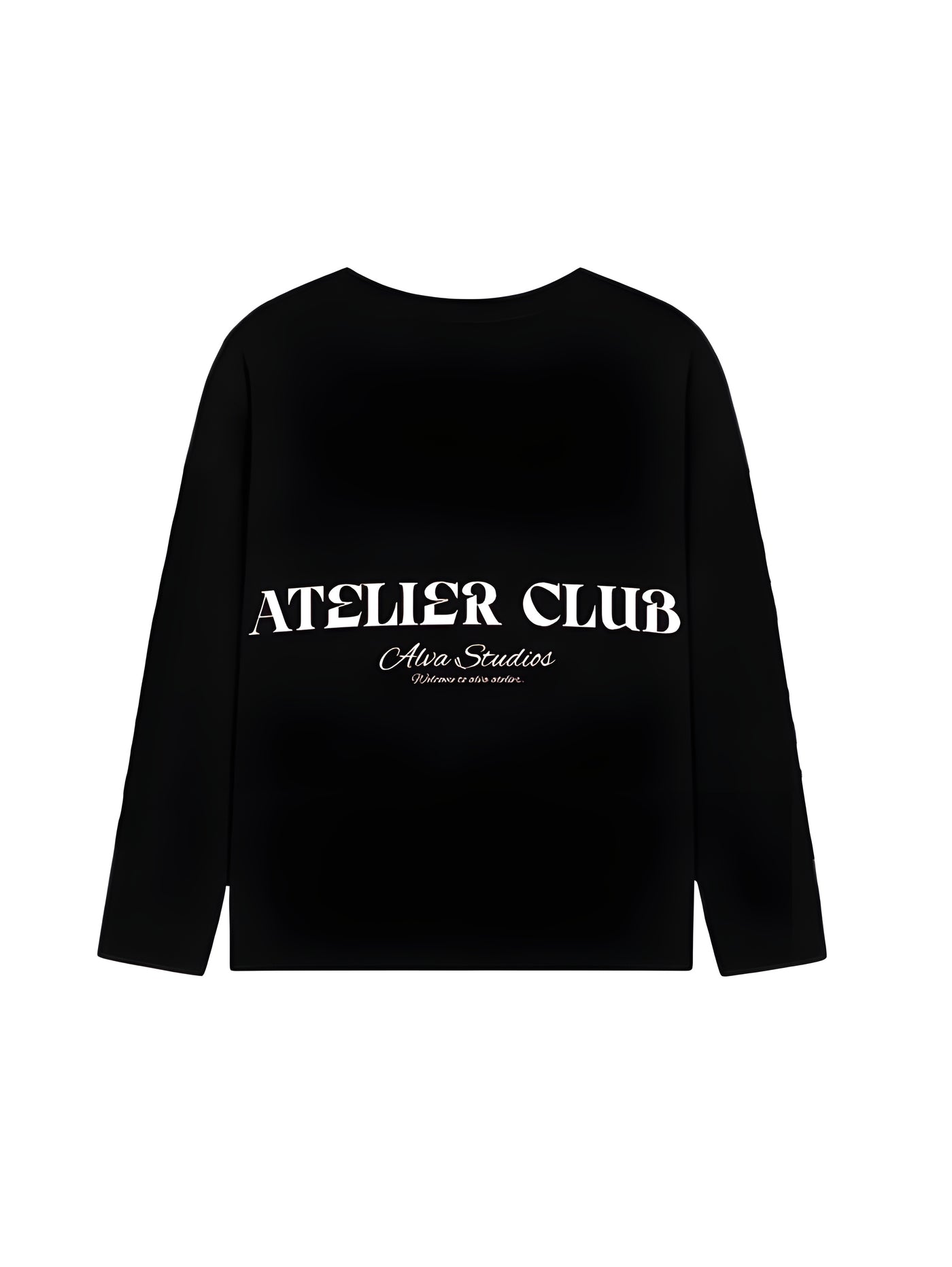 10404 ATELIER CLUB ZWART/WIT LONGSLEEVE