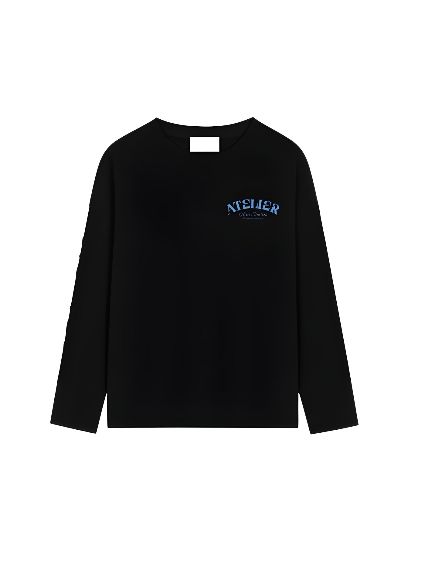 10406 ATELIER CLUB ZWART/BLAUW LONGSLEEVE
