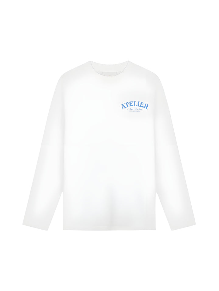 10402 ATELIER CLUB BLANC/BLEU MANCHES LONGUES