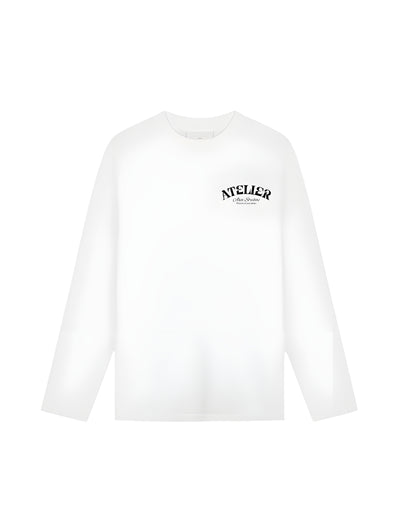 10400 ATELIER CLUB WIT/ZWART LONGSLEEVE