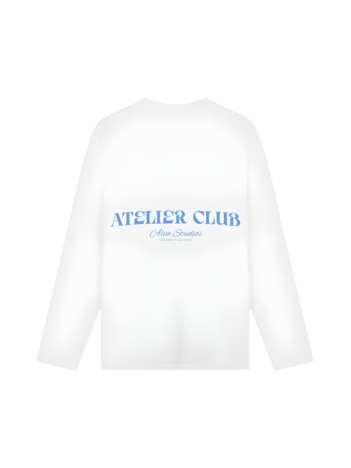 10402 ATELIER CLUB BLANC/BLEU MANCHES LONGUES