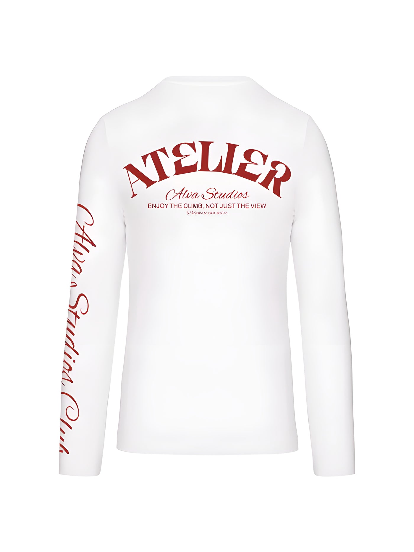 10301 ALVA ATELIER V-HALS WIT/ROOD LONGSLEEVE