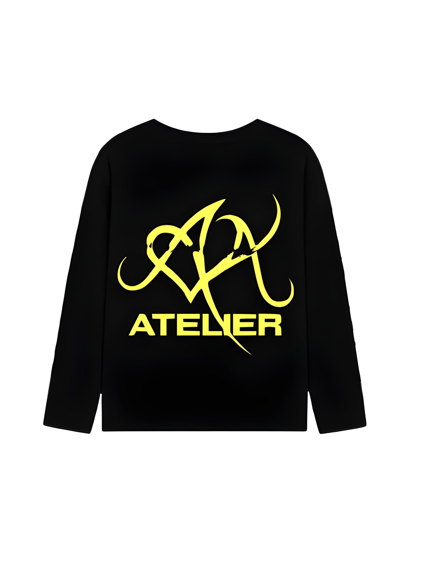 10903 DUBBEL ALVA ZWART/GEEL LONGSLEEVE