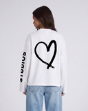 20200 STUDIOS WHITE/BLACK LONGSLEEVE