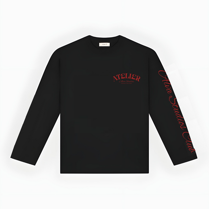 10205 ALVA ATELIER NOIR/ROUGE MANCHES LONGUES