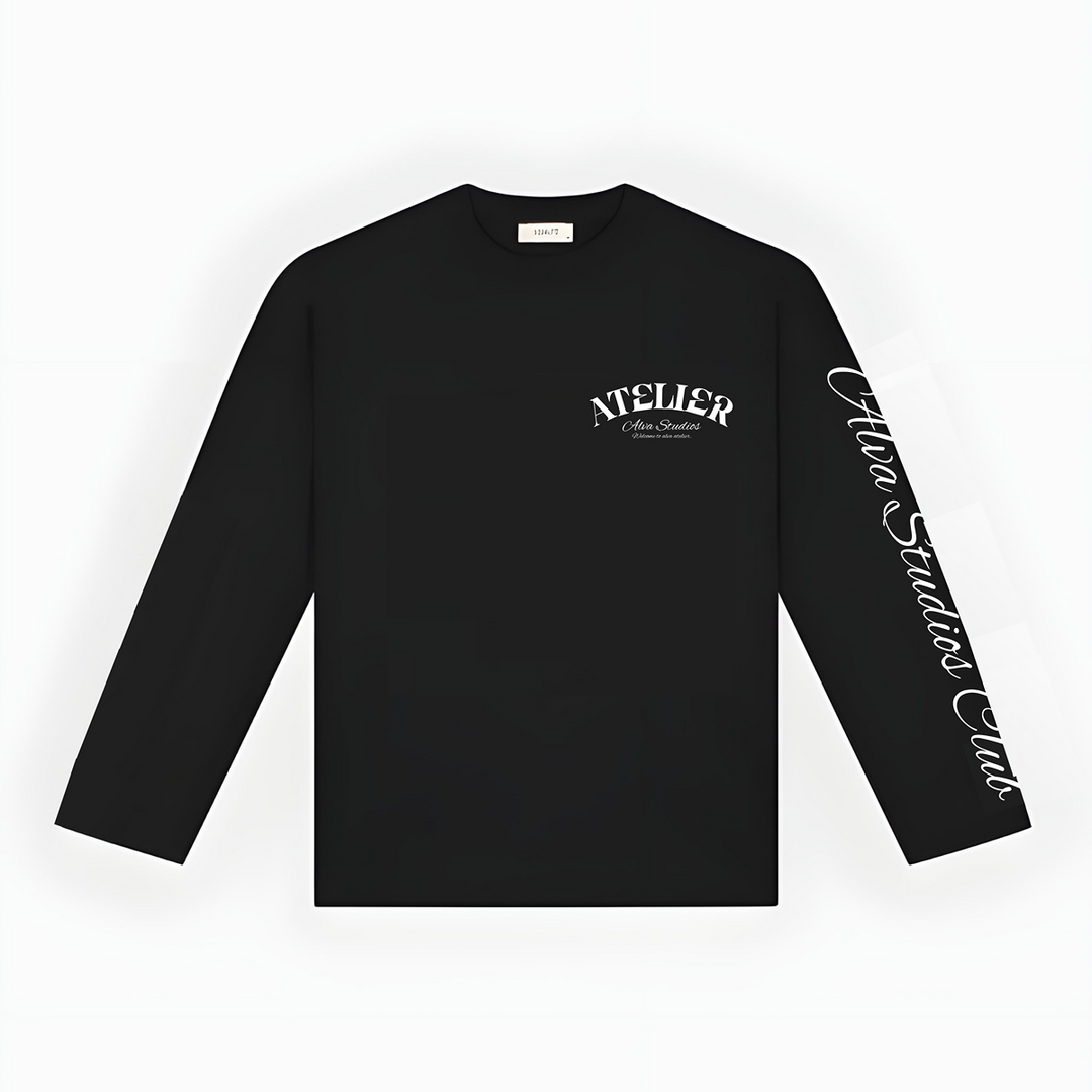 10204 ALVA ATELIER ZWART/WIT LONGSLEEVE