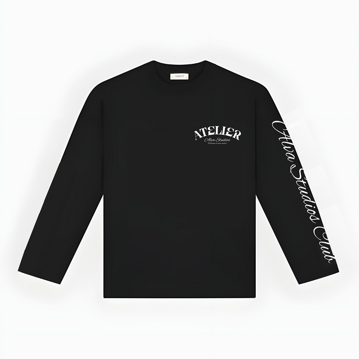 10204 ALVA ATELIER ZWART/WIT LONGSLEEVE
