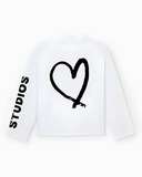 20200 STUDIOS WHITE/BLACK LONGSLEEVE