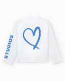 20202 STUDIOS WIT/BLauw LONGSLEEVE