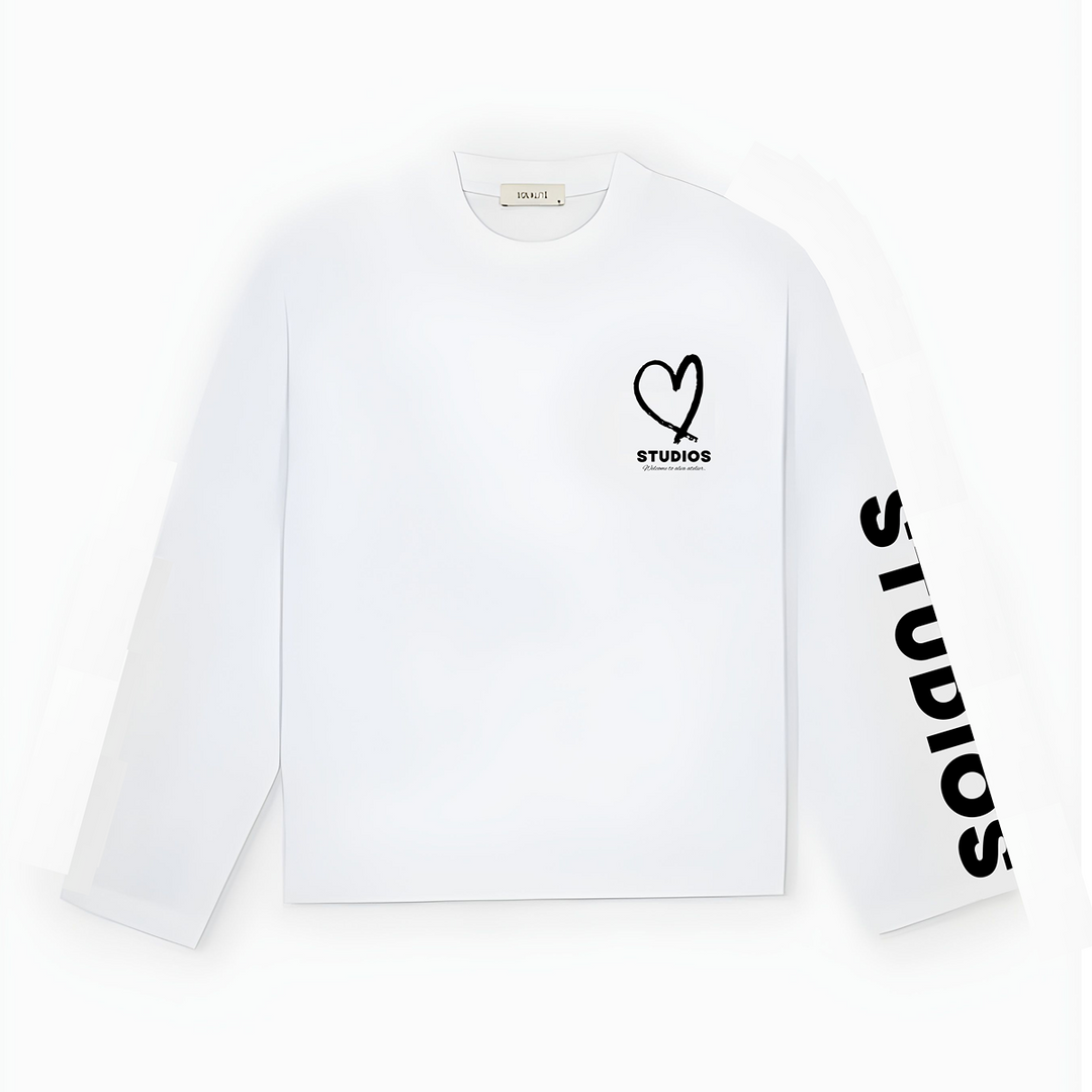 20200 STUDIOS WIT/ZWART LONGSLEEVE
