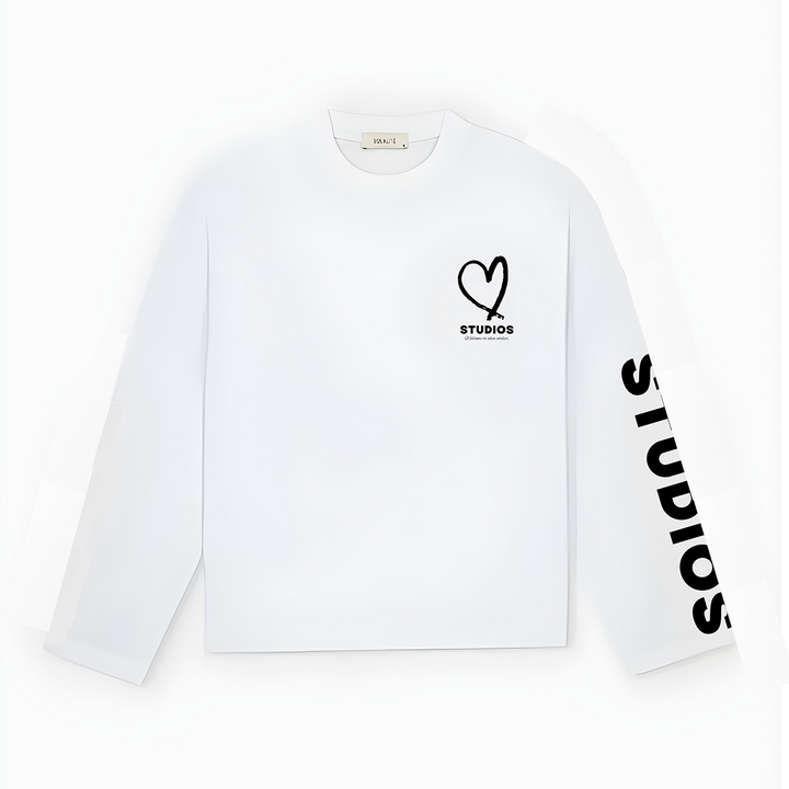 20200 STUDIOS WIT/ZWART LONGSLEEVE
