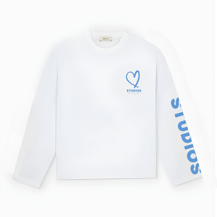 20202 STUDIOS WIT/BLAUW LONGSLEEVE