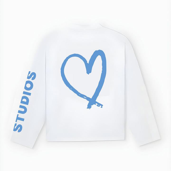 20202 STUDIOS WIT/BLAUW LONGSLEEVE