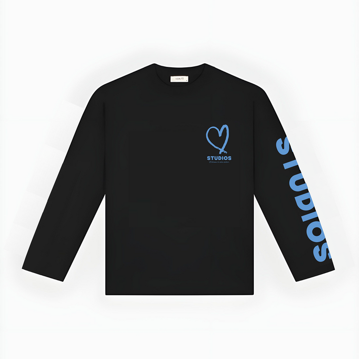 20206 STUDIOS ZWART/BLAUW LONGSLEEVE