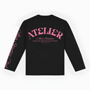 10207 ALVA ATELIER ZWART/ROZE LONGSLEEVE