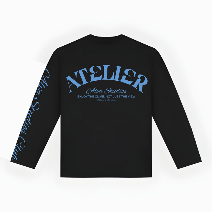 10206 ALVA ATELIER ZWART/BLAUW LONGSLEEVE