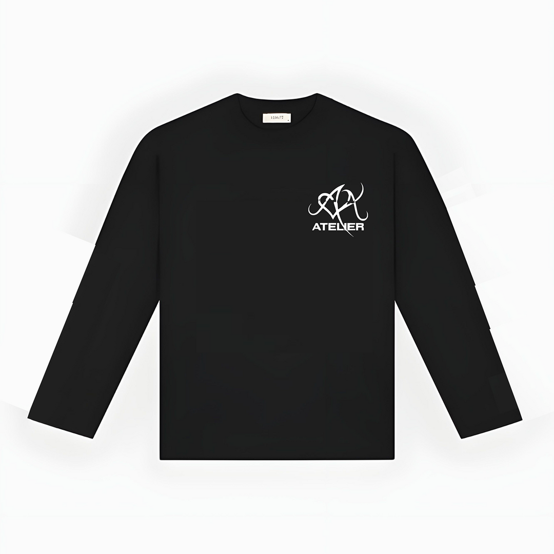 10902 DUBBEL ALVA ZWART/WIT LONGSLEEVE