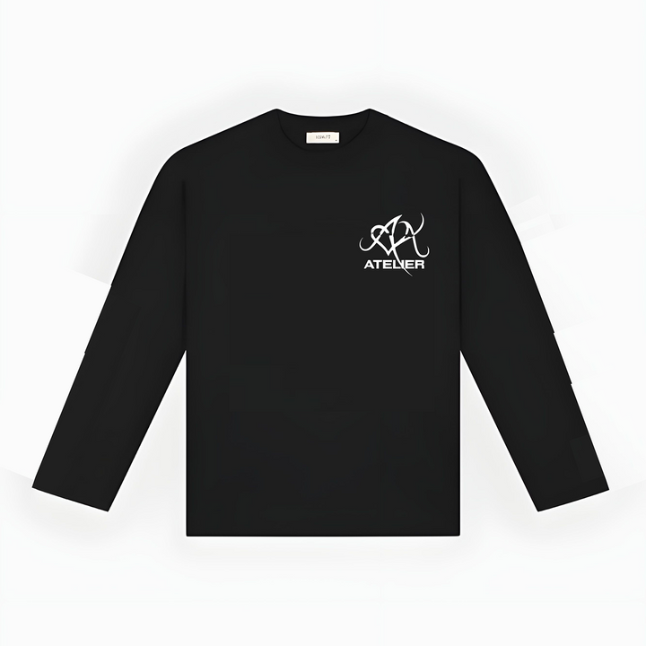 10902 DUBBEL ALVA ZWART/WIT LONGSLEEVE