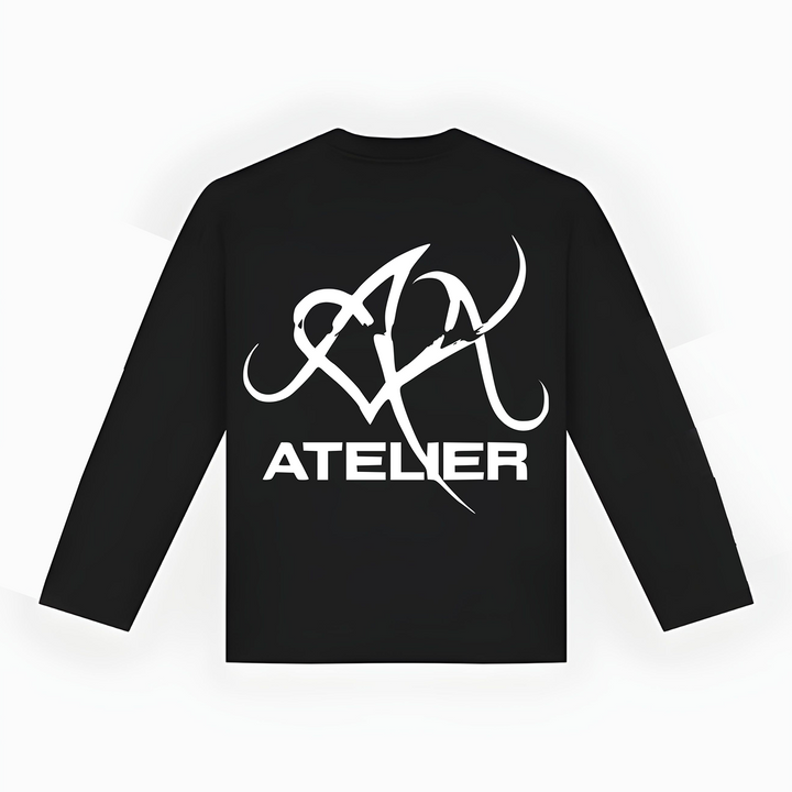 10902 DUBBEL ALVA ZWART/WIT LONGSLEEVE