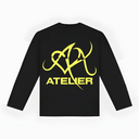 10903 DUBBEL ALVA ZWART/GEEL LONGSLEEVE