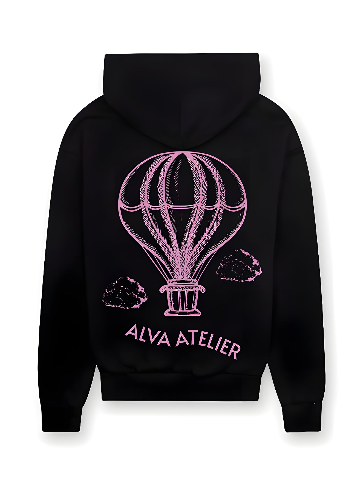 12402 ALVA ZWART/ROZE HOODIE