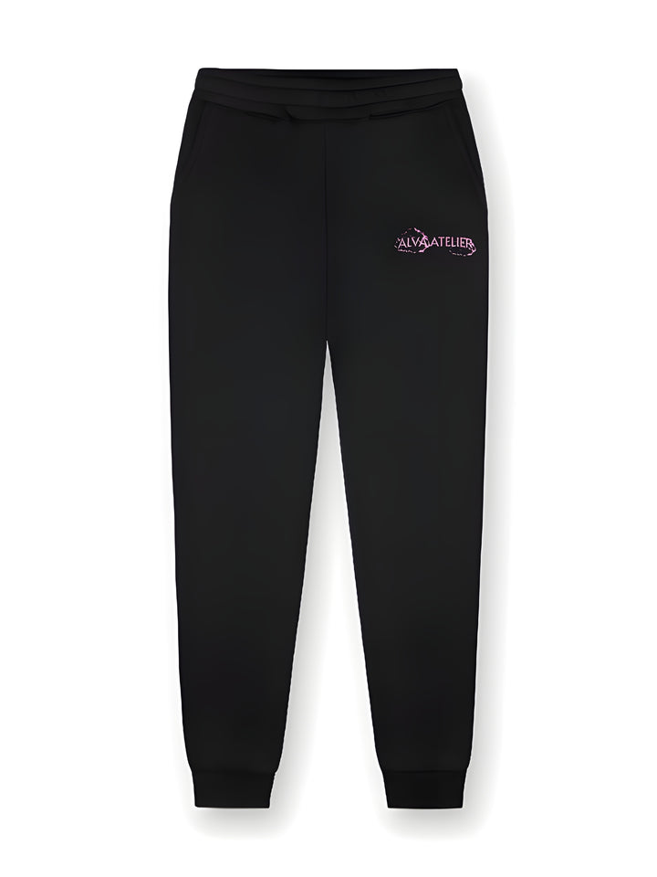 13102 ALVA BLACK/PINK JOGGING PANTS