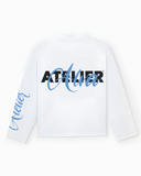 30202 WHITE/BLACK/BLUE LONGSLEEVE