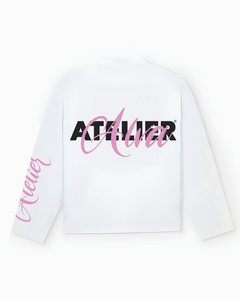 30203 WHITE/BLACK/PINK LONGSLEEVE UNISEX