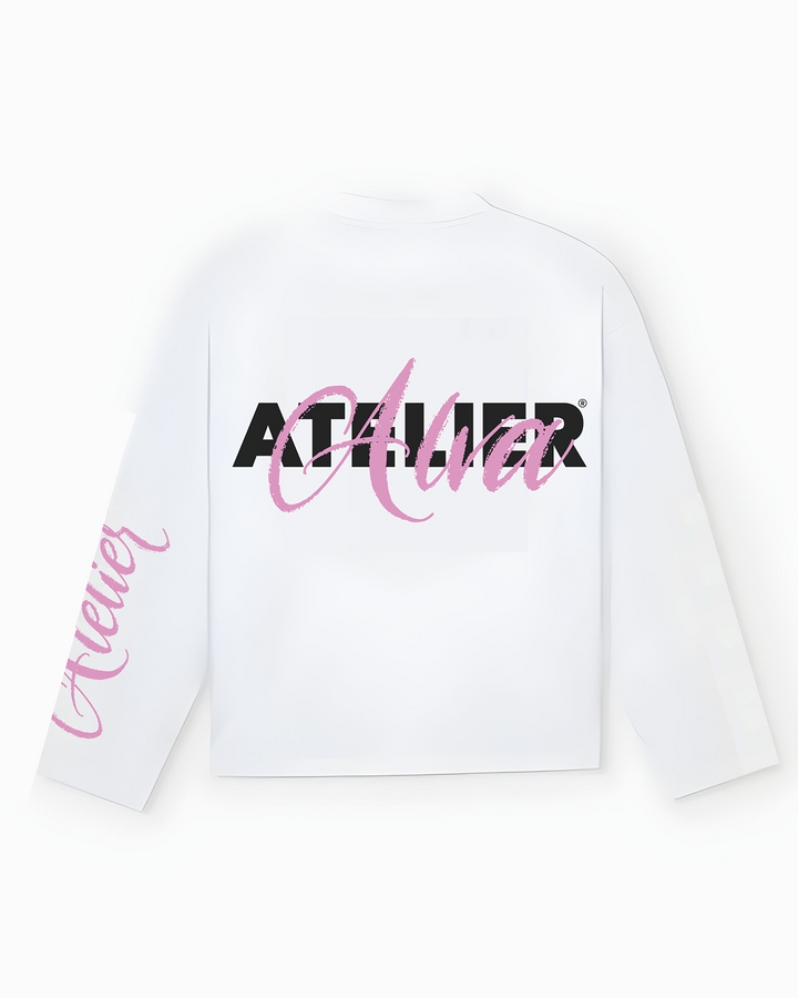 30203 WHITE/BLACK/PINK LONGSLEEVE UNISEX
