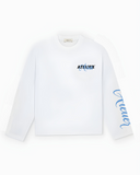 30202 WHITE/BLACK/BLUE LONGSLEEVE